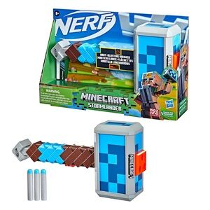 Nerf Minecraft Stormlander Hammer Blaster - Blue and Brown